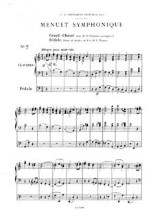 Двенадцать новелл для органа, Op.59: No.7 Menuet symphonique by Теодор Саломе