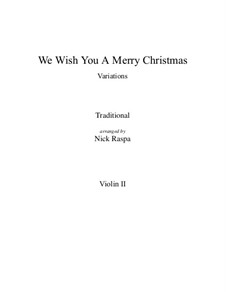We Wish You a Merry Christmas: For string orchestra – violin 2 part by folklore
