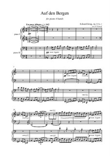 Сцены из сельской жизни, Op.19: No.1 Mountian Dance, for piano four hands by Эдвард Григ