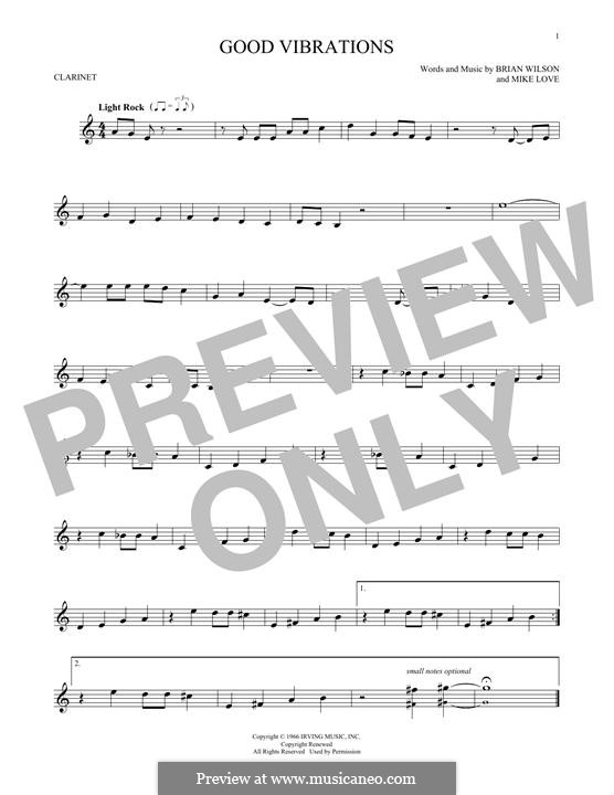 Good Vibrations (The Beach Boys): Для кларнета by Brian Wilson, Mike Love