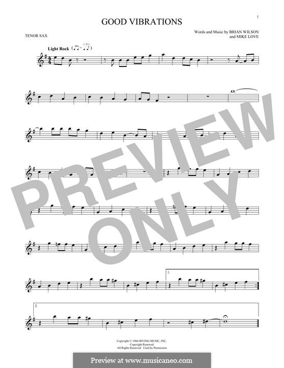 Good Vibrations (The Beach Boys): Для тенорового саксофона by Brian Wilson, Mike Love