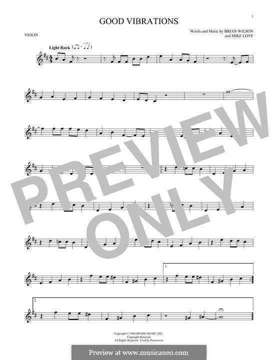Good Vibrations (The Beach Boys): Для скрипки by Brian Wilson, Mike Love