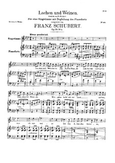 Lachen und Weinen (Laughter and Tears), D.777 Op.59 No.4: Для высокого голоса и фортепиано by Франц Шуберт