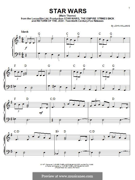 Star Wars (Main Theme): Для фортепиано by John Williams