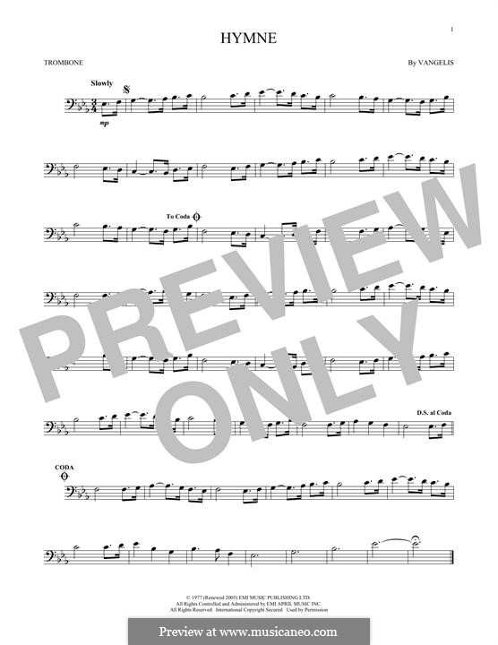 Hymne: For trombone by Vangelis