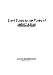 Short Songs to the Poetry of William Blake: Short Songs to the Poetry of William Blake by Nailah Nombeko