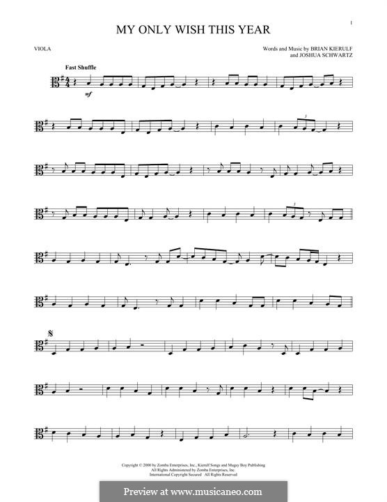 My Only Wish This Year (Britney Spears): For viola by Brian Kierulf, Joshua Schwartz