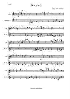 Dance in 5: For violin and clarinet by Дэвид Соломонс