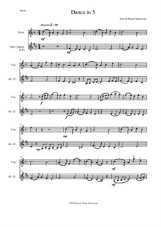 Dance in 5: For violin and alto clarinet by Дэвид Соломонс