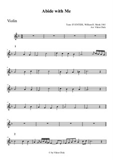 Пребудь со мной: Для скрипки by Уильям Генри Монк