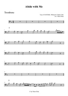 Пребудь со мной: For trombone by Уильям Генри Монк