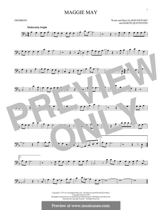 Maggie May: For trombone by Martin Quittenton, Rod Stewart