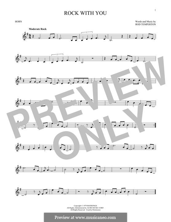 Rock with You (Michael Jackson): For horn by Rod Temperton