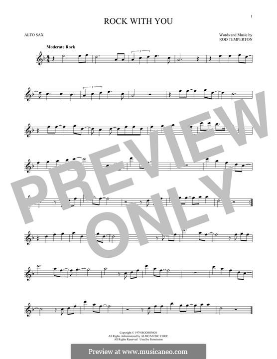 Rock with You (Michael Jackson): Для альтового саксофона by Rod Temperton