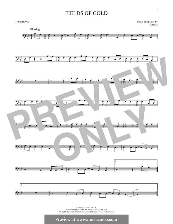 Fields of Gold: For trombone by Sting