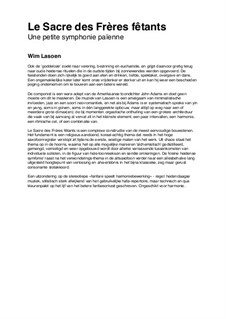 Le Sacre des Frères Fêtants: Le Sacre des Frères Fêtants by Wim Lasoen