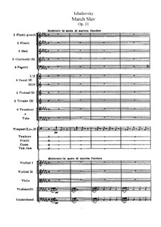 Славянский марш, TH 45 Op.31: Партитура by Петр Чайковский