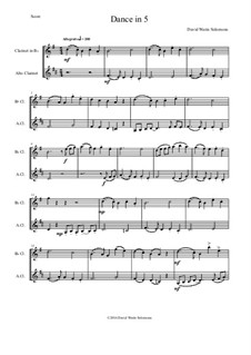 Dance in 5: For clarinet and alto clarinet by Дэвид Соломонс