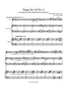 No.2 Танго: For flute, bandoneon and piano by Исаак Альбенис
