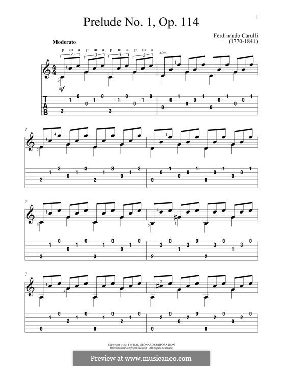 Recueil, Op.114: Прелюдия No.1 by Фердинандо Карулли