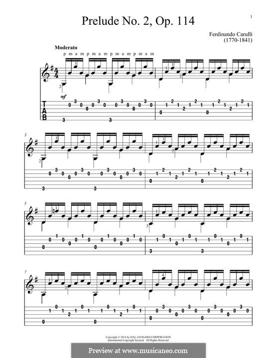 Recueil, Op.114: Прелюдия No.2 by Фердинандо Карулли