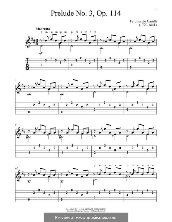 Recueil, Op.114: Prelude No.3 by Фердинандо Карулли