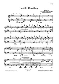 Святая Доротея, S.187: Для фортепиано by Франц Лист