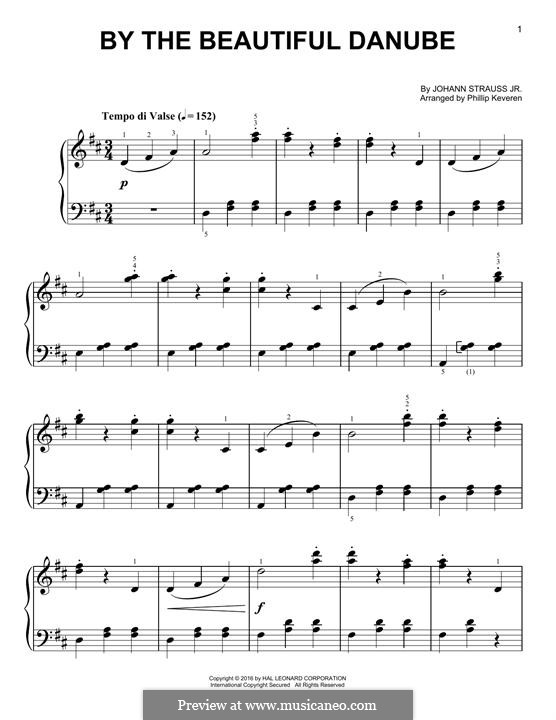 На прекрасном голубом Дунае, для фортепиано, Op.314: Classical version by Иоганн Штраус (младший)