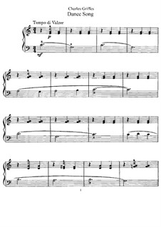 Dance Song for Piano: Для одного исполнителя by Чарлз Томлинсон Грифс