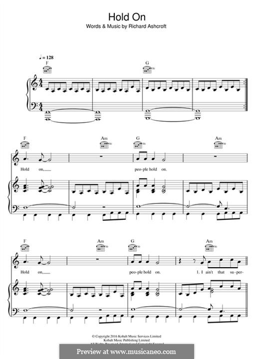 Hold on: Для голоса и фортепиано (или гитары) by Richard Ashcroft