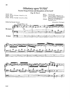 L'organiste pratique (The Practical Organist): Book V. Offertory upon 'O Filii', Op.49 No.2 by Александр Гильман