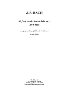 Ария: Version for two oboes, english horn and bassoon by Иоганн Себастьян Бах