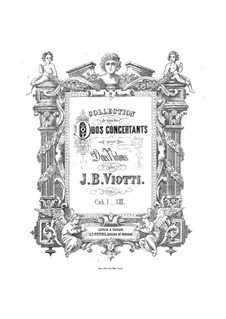 Три концертных дуэта для двух скрипок, Op.28: Партии by Джованни Баттиста Виотти