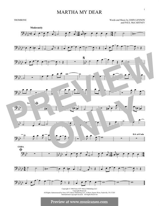 Martha My Dear (The Beatles): For trombone by John Lennon, Paul McCartney