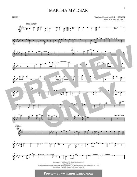 Martha My Dear (The Beatles): Для флейты by John Lennon, Paul McCartney