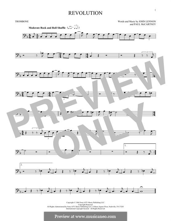 Revolution (The Beatles): For trombone by John Lennon, Paul McCartney