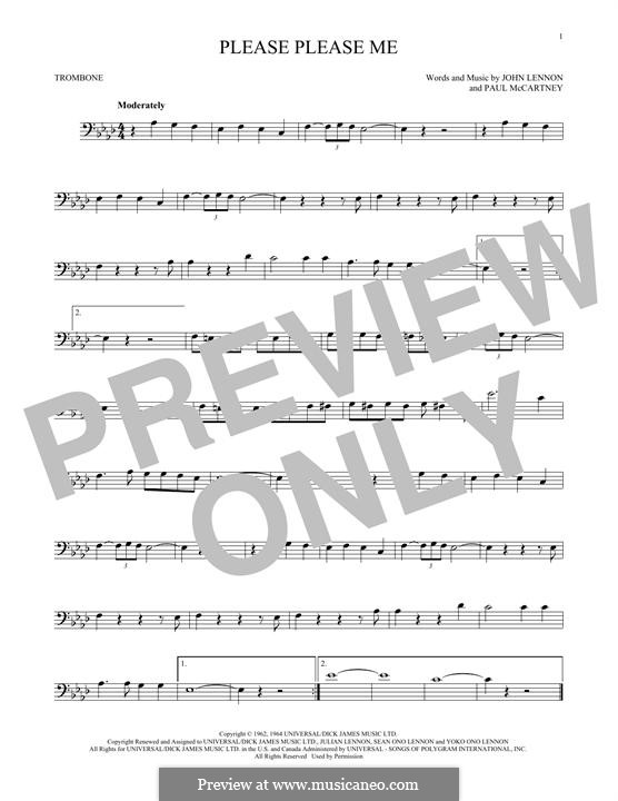 Please Please Me (The Beatles): For trombone by John Lennon, Paul McCartney