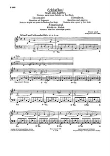 Sleepless! Question and Answer, S.203: For piano by Франц Лист