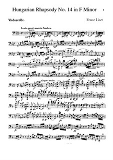 No.14 фа минор, для оркестра, S.359/1: Партия виолончели by Франц Лист
