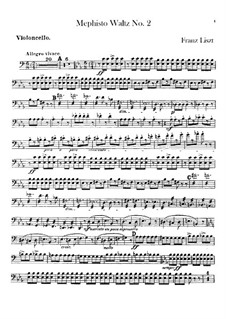 Вальс No.2 ми-бемоль мажор для оркестра, S.111: Партия виолончели by Франц Лист