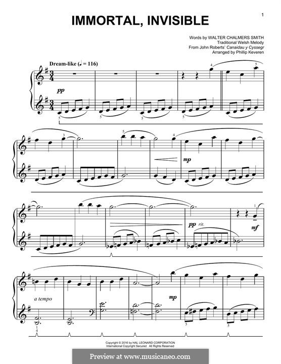Immortal, Invisible: For piano (classical version) by folklore