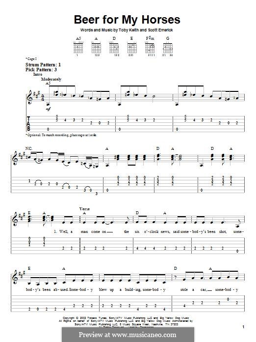 S. Emerick Beer for My Horses ноты на MusicaNeo