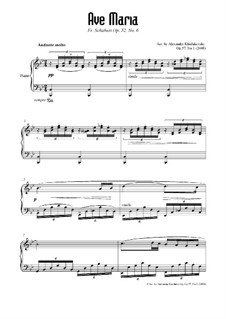 Piano version: Для одного исполнителя, Op.57 No.1 by Франц Шуберт