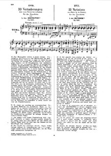 Тридцать три вариации на тему вальса А. Диабелли, Op.120: Для фортепиано (Редакция Г. Бюлова) by Людвиг ван Бетховен