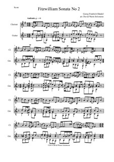 Fitzwilliam Sonata No.2: Для кларнета и гитары by Георг Фридрих Гендель