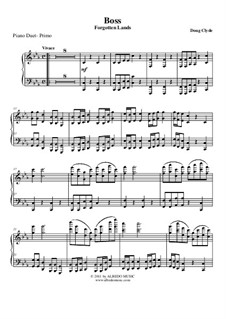 Forgotten Lands: Boss (Piano Duet), AMSM104 by Doug Clyde