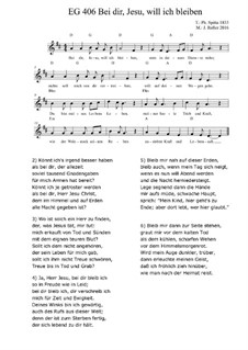 Bei dir, Jesu, will ich bleiben EG 406: Bei dir, Jesu, will ich bleiben EG 406 by Joachim Roller