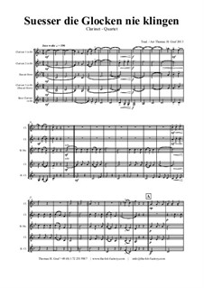 Süsser die Glocken nie klingen: For clarinet quartet by folklore