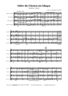 Süsser die Glocken nie klingen: For saxophone quartet by folklore