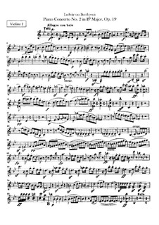 Концерт для фортепиано с оркестром No.2, Op.19: Партия первых скрипок by Людвиг ван Бетховен